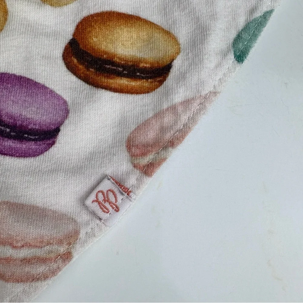 Posh peanut two cotton drool bibs pink french bulldogs and white macarons